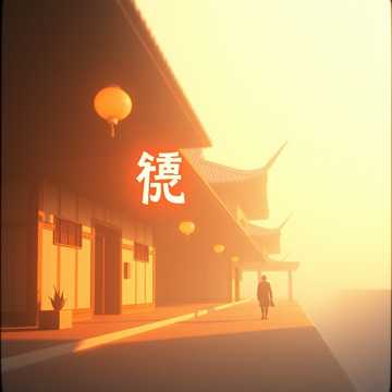 灯火摇晃人潮
