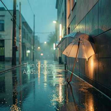未干的伞撑雨行