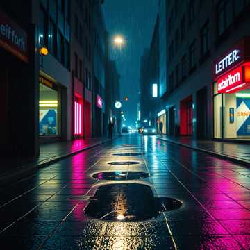 霓虹碎了一地