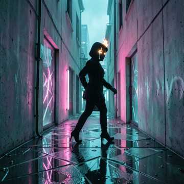 霓虹碎雨