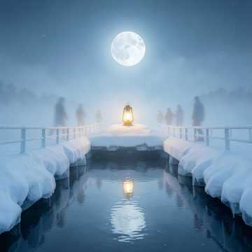 雪桥回灯