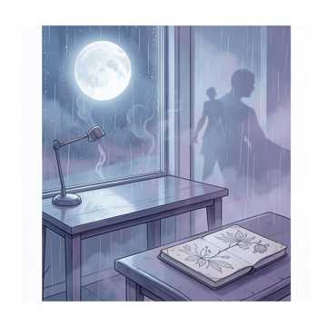 月色素描