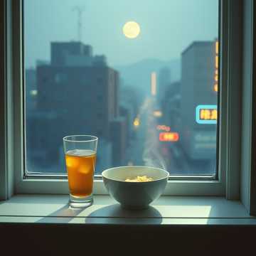 窗台半盏凉茶