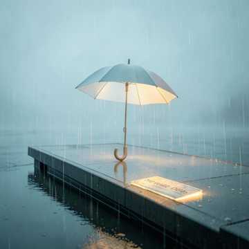 站台雨景旧车票