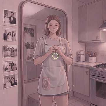 围裙下锁的婚戒