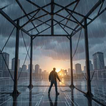 设计图里下起雨