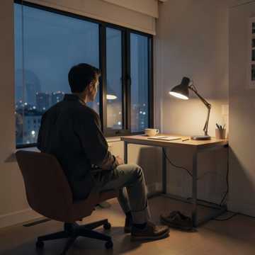 夜班的背影