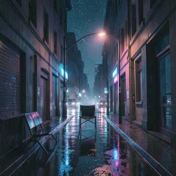 霓虹空椅