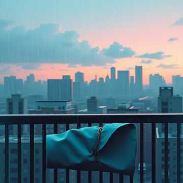 天空皱成纸团