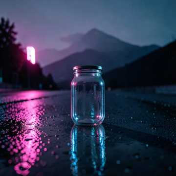 霓虹推着山的影子