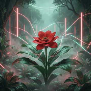 红花衬叶