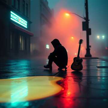 霓虹碎雨
