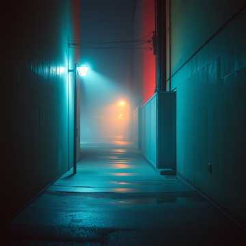 霓虹落单的影子