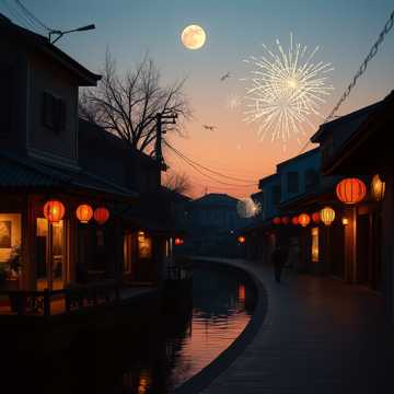 霓虹落晚风