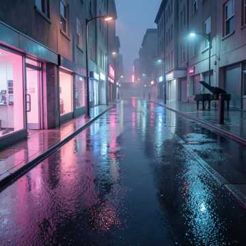 霓虹街影