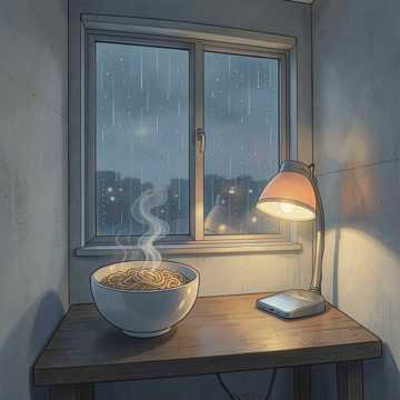 雨花敲窗
