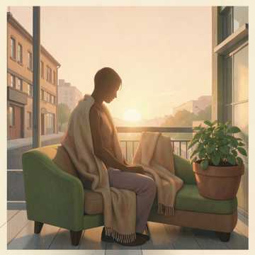 日暮双人剪影