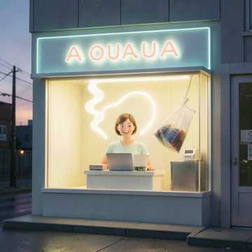 便利店微笑