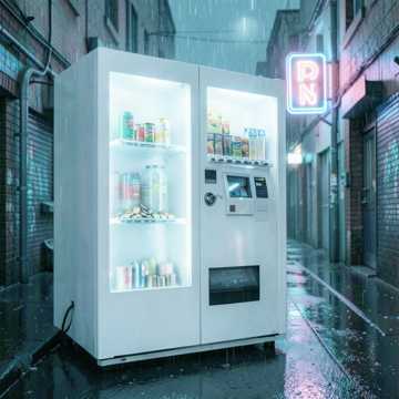 自动售货机等一个人