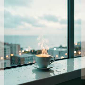 旧窗台上的半杯茶