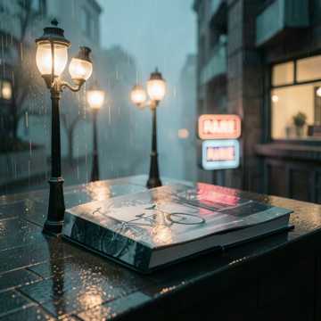 单车座垫淋雨了