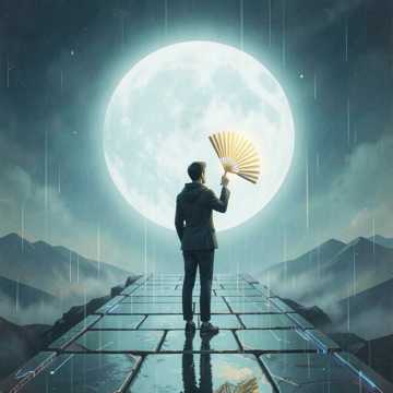 蒲扇摇过的石板
