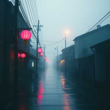 红灯走成街影
