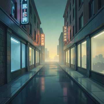 霓虹熄灭的街