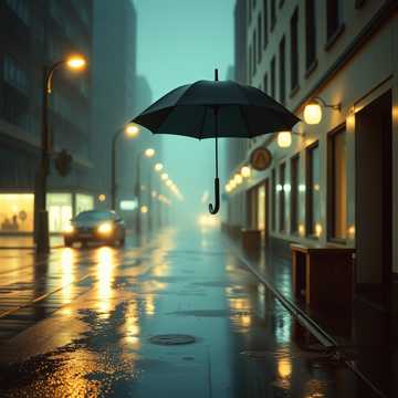 雨声伞下