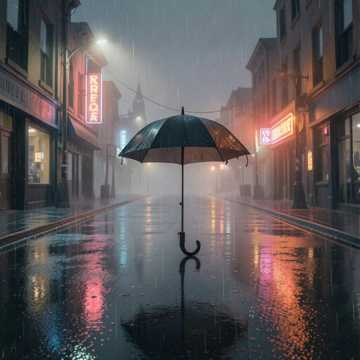 冷雨长街
