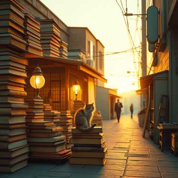 旧书摊的夕阳歌