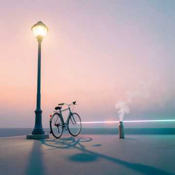 棉花糖单车夏天