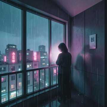 雨敲单窗