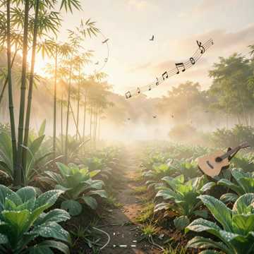 带露水的菜园