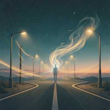夜风吹过旧路口