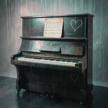 旧钢琴的雨痕