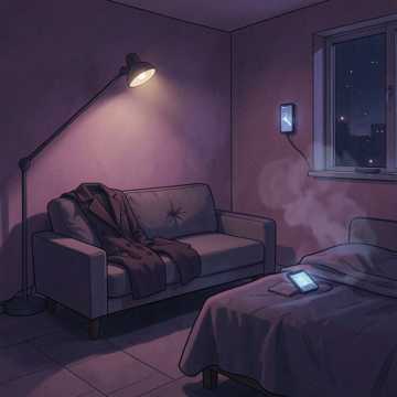 影子悬在空荡房