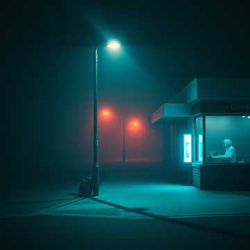 街灯碎了一地