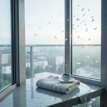 空房间的雨花