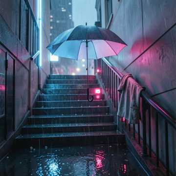 雨落台阶的倒带