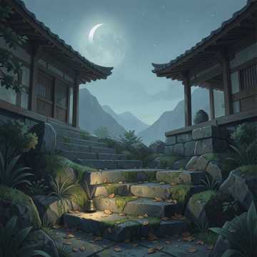 苔痕扫净钟声凉