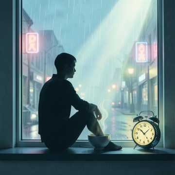 街灯数到雨停