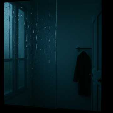 雨痕漫过窗沿