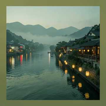 锦水浮光卷帘深