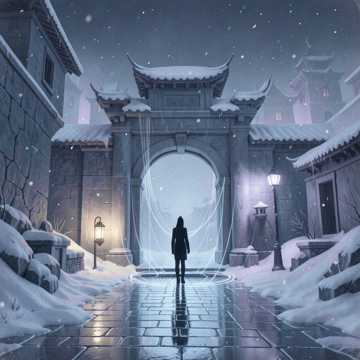 隔窗雪