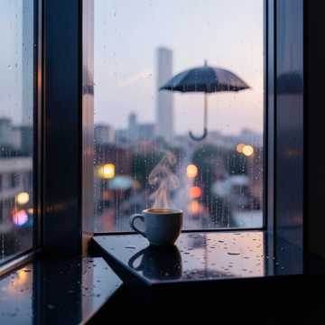 碎杯的咖啡泡沫