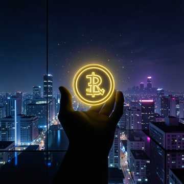 第一张钞票在手中发光-版本2