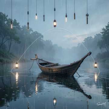 烟雨行舟