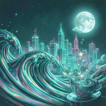 墨鱼幻彩浪潮