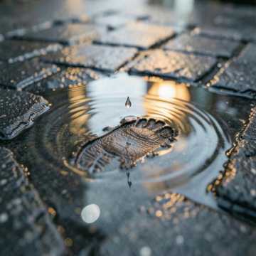 脚印里的雨